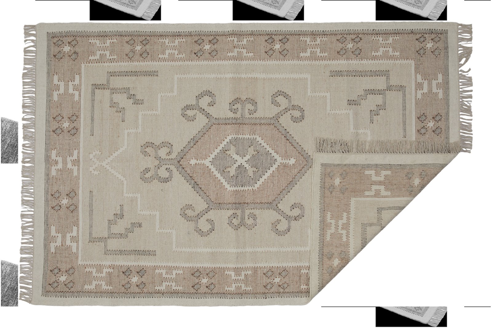 Varanasi gulvteppe 160x230 160x230cm naturfarget ull/bomull håndvevd 90Ull/10%bomull