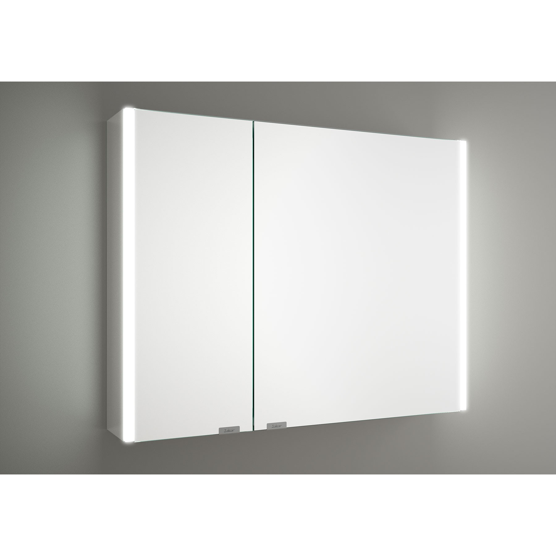 Muebles Ally spiegelkast met verlichting zijkant 83x65cm wit