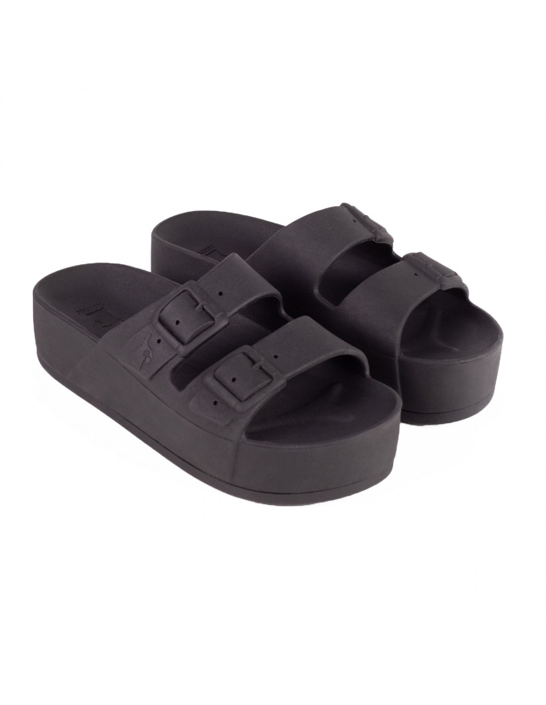 cacatoes Claquettes Compensées femme Caipirinha Classic women Noir
