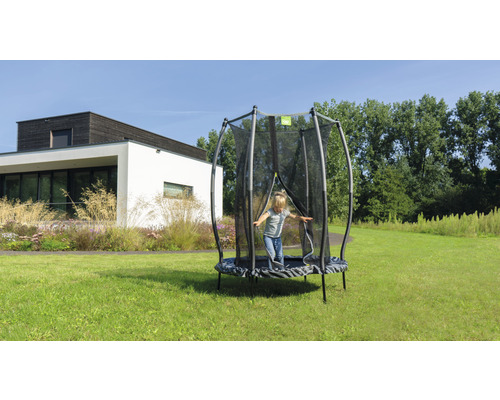 EXIT Tiggy junior trampoline met veiligheidsnet Ø 140 cm grijs