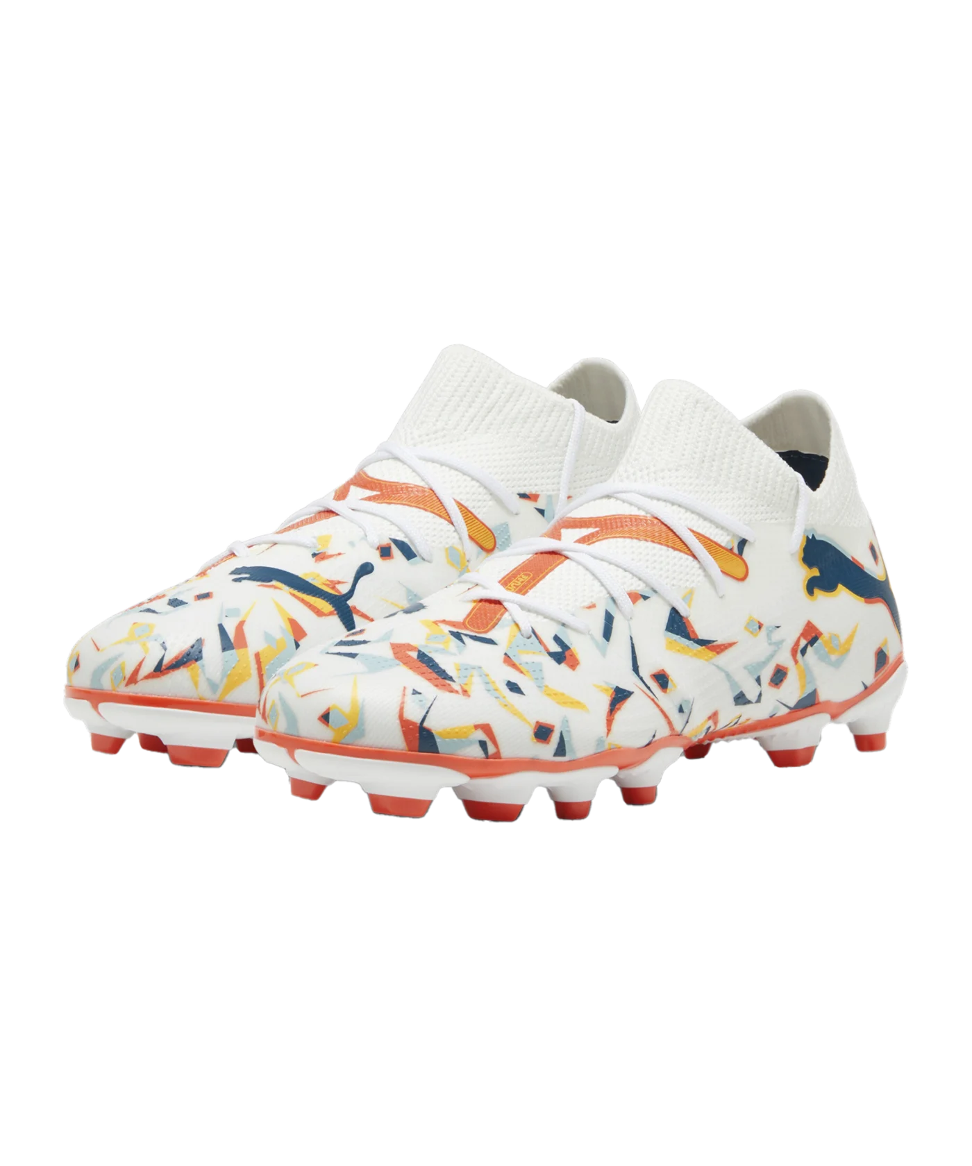 PUMA FUTURE 7 Match Creativity FG/AG Jr Kids Weiss Grün F01