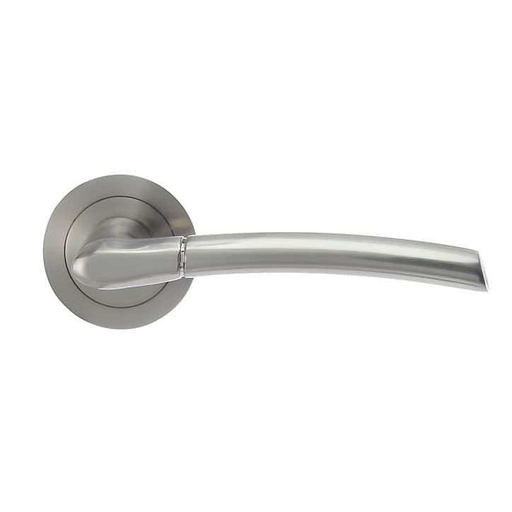 Ensemble poignées de porte rosace Colours Hirel chrome