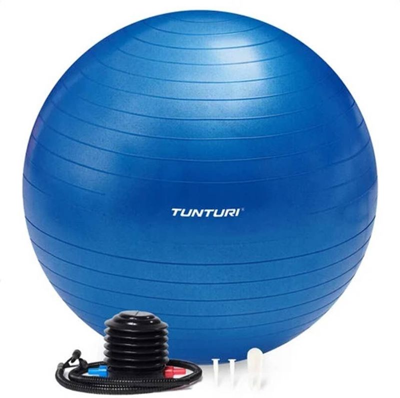 Tunturi - Anti Burst Fitnessbal - Zwart - Kunststof - Belastbaar tot 220 kg
