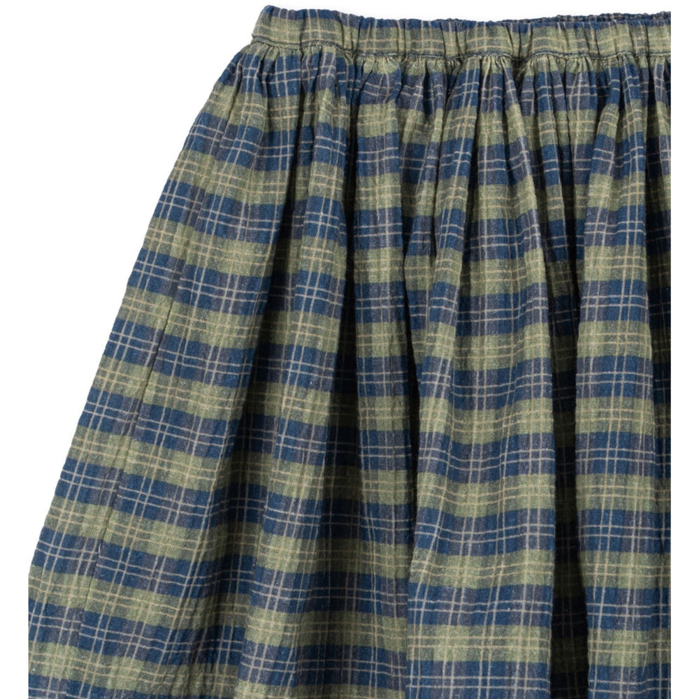 Køb Konges Sløjd Laurel Blue Check Terre Nederdel GOTS