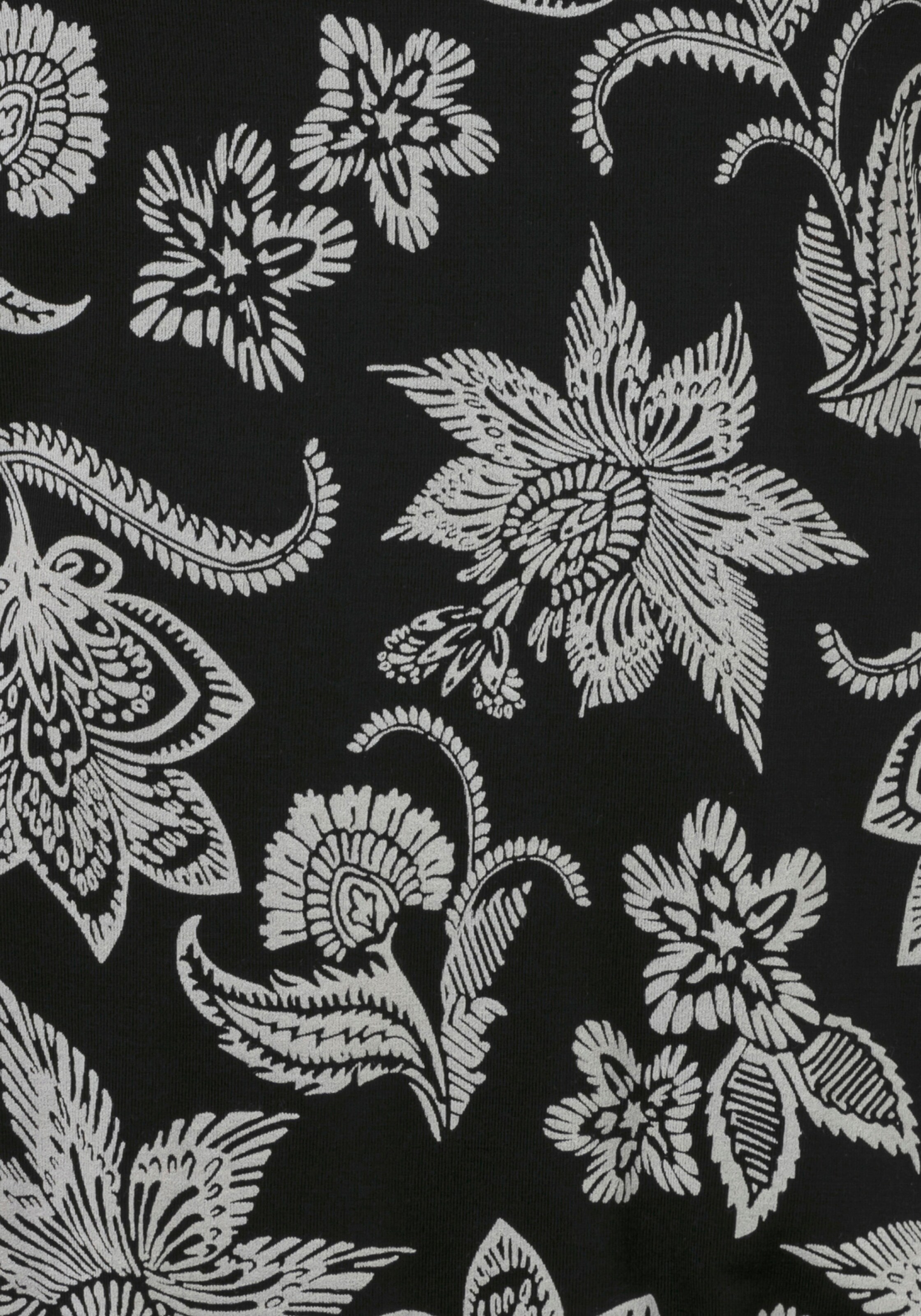 LASCANA Longshirt in schwarz bedruckt