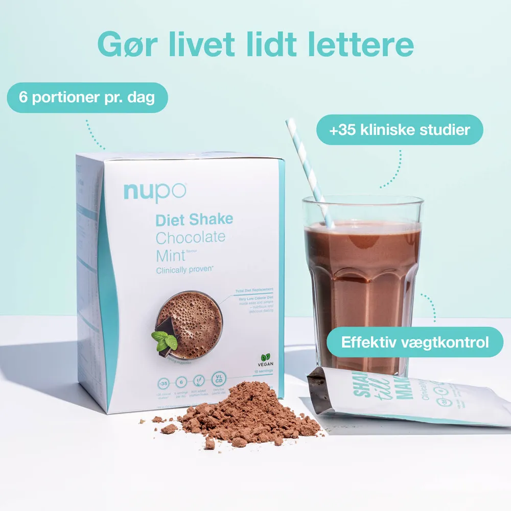 Nupo Diet Shake Chocolate Mint Vegan - 320 g.