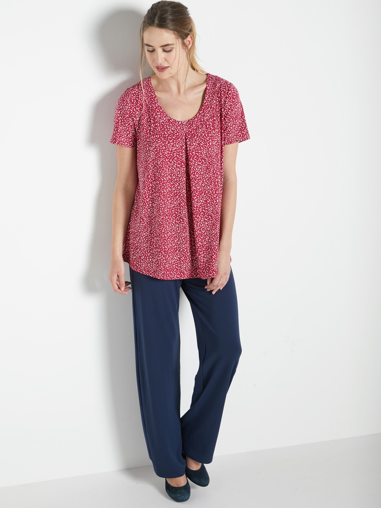 Pantalon entièrement élastiqué en maille