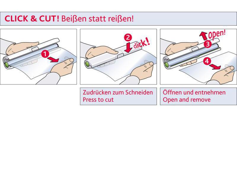 Emsa Folienschneider Click&Cut Hellgrün/Weiss Folien-Schneider