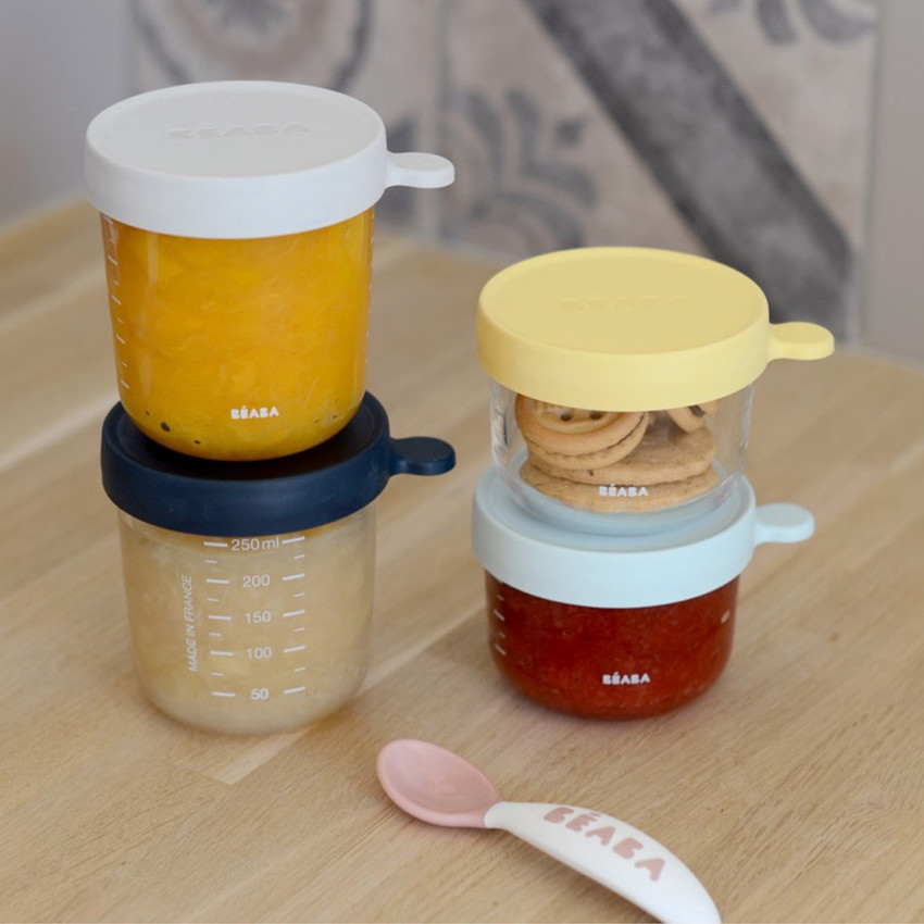 Set de 4 pots de conservation en verre