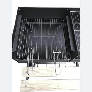 Tahiti houtskool BBQ metaal zwart 80 x 40 cm