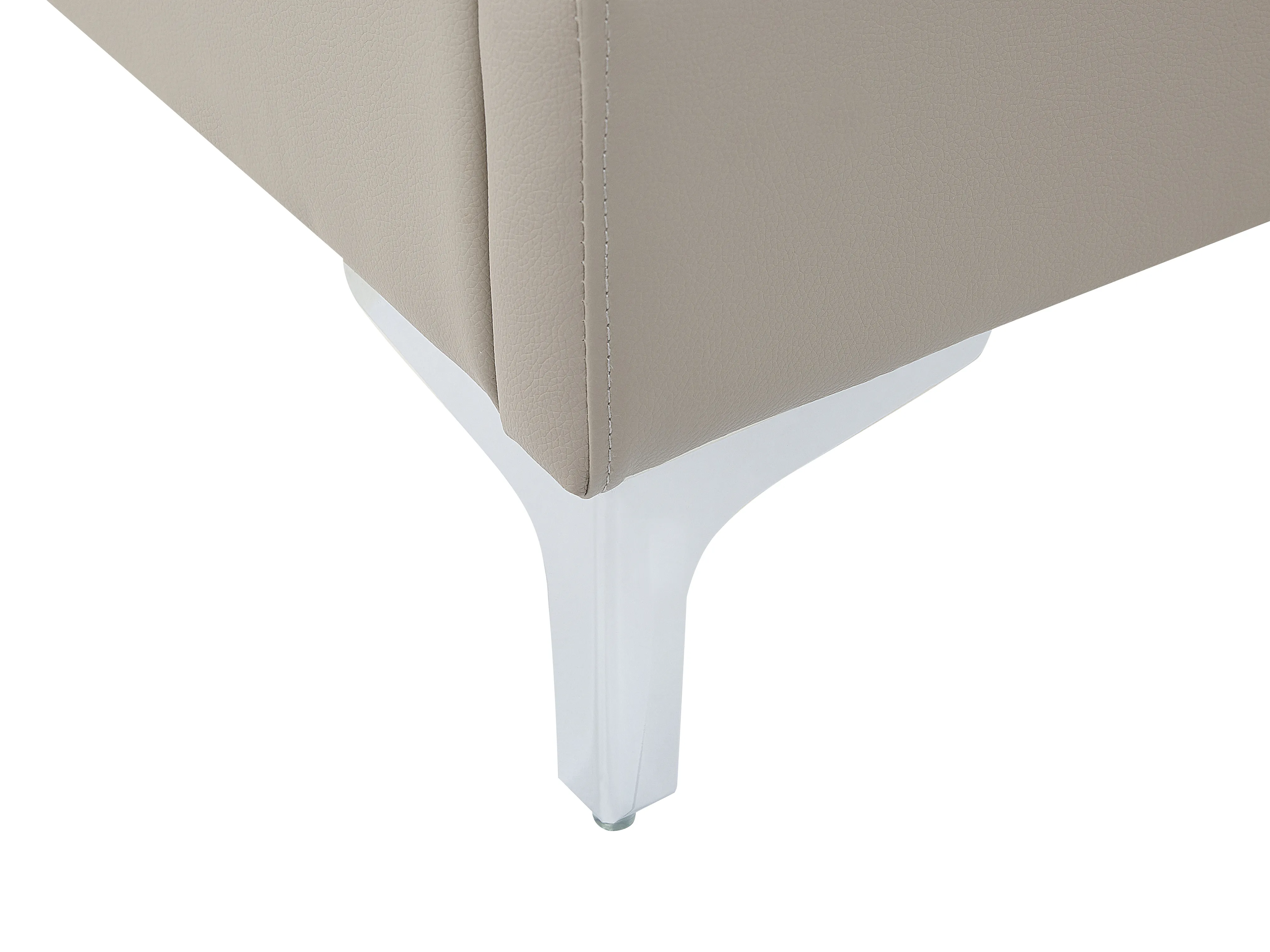 Bed Kunstleer AMBERT 160 x 200 cm Taupe