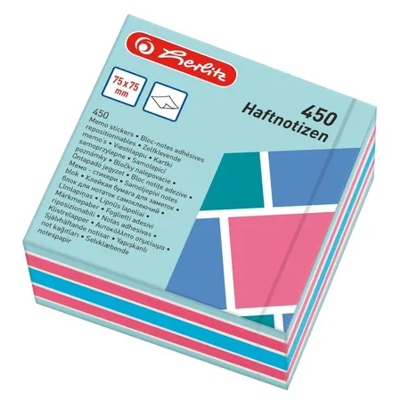 Herlitz Haftnotizblock bunt, 450 Stück
