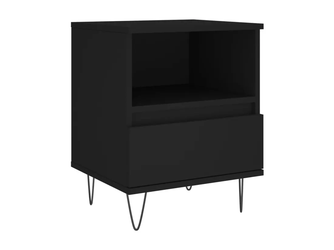 Table de chevet Noir 40x35x50 cm Bois d’ingénierie
