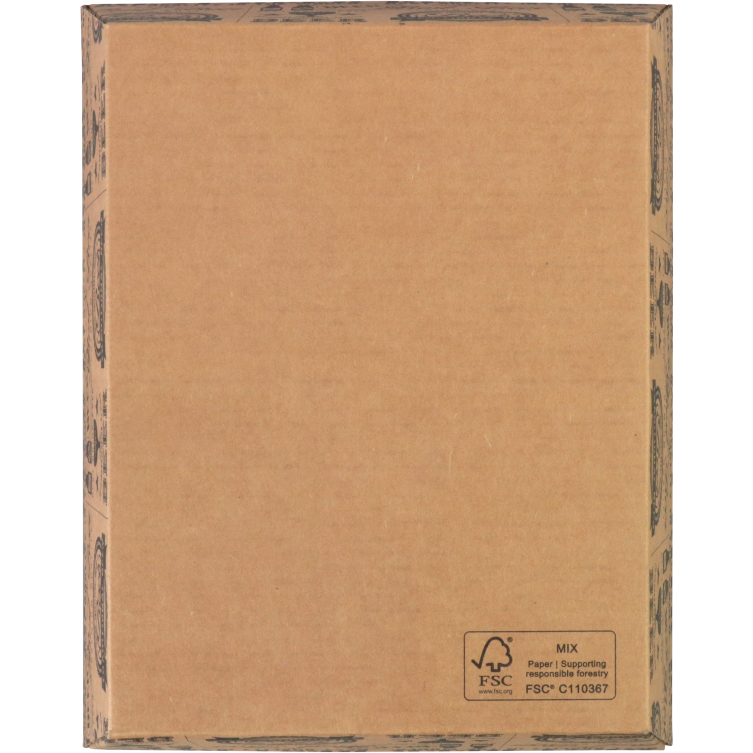 Mand, golfkarton, biermand, 26x21x bruin/zwart