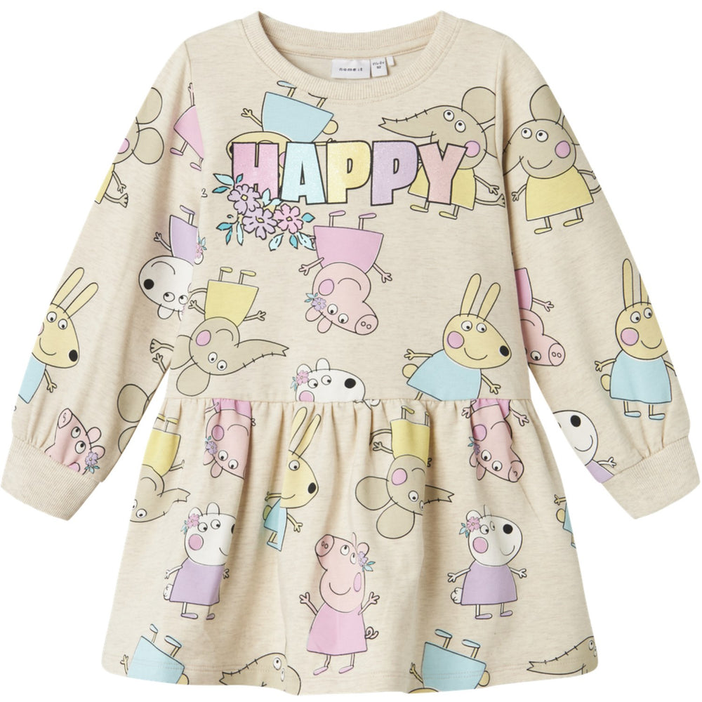 Køb Name It Peyote Melange Fira Peppa Pig Sweat Kjole