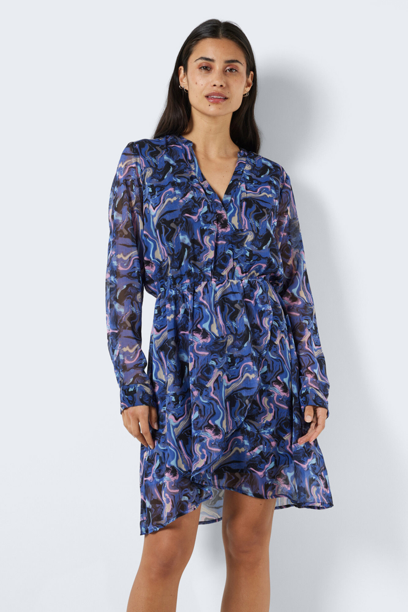 vestido curto estampado