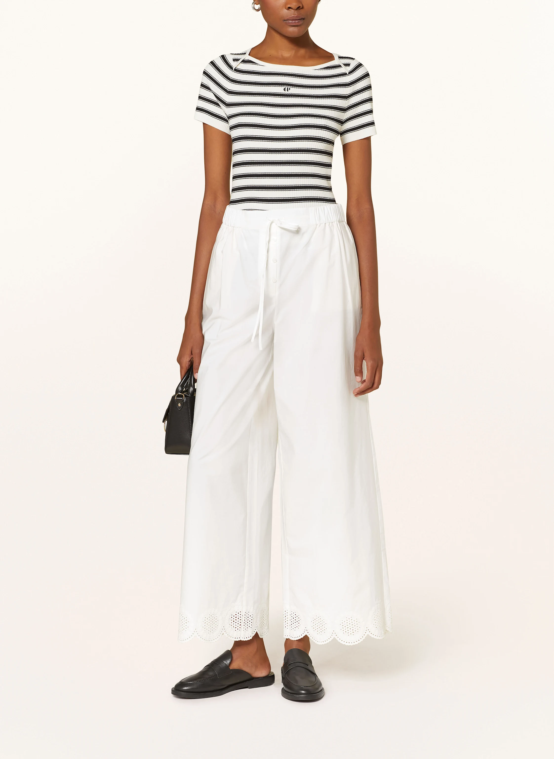 CLAUDIE PIERLOT Marlenehose mit Lochspitze