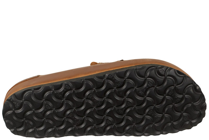 BIRKENSTOCK NAPLES WRAPPED SLENTERS I COGNACFARVET OLIERET SKIND