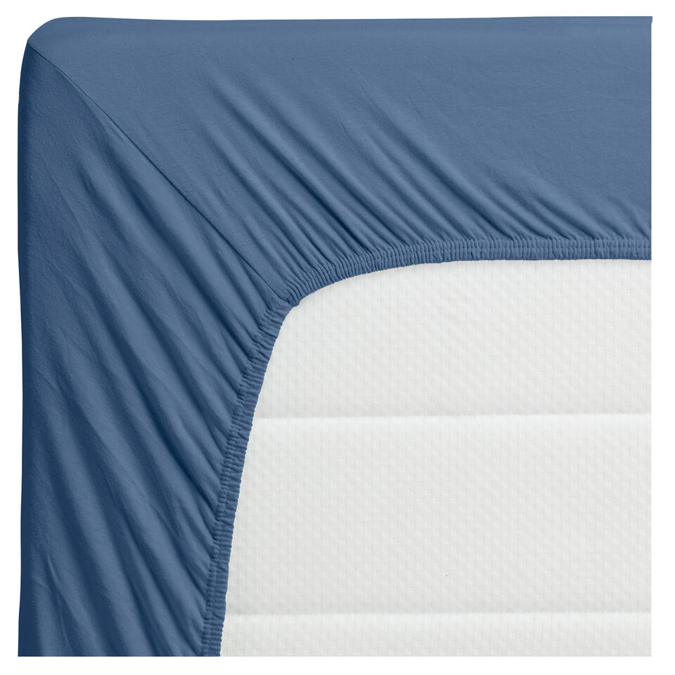 Hoeslaken Jersey Blauw