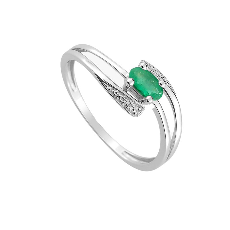 Bague Femme - émeraude - Or 18 Carats
