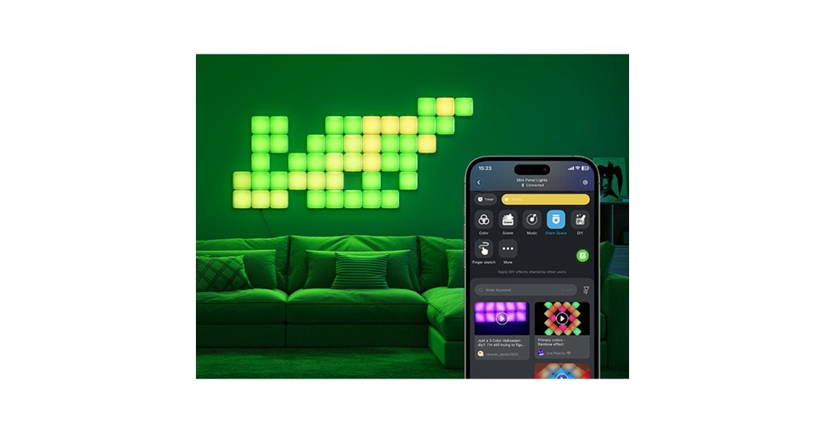 GoveeSmart Mini Panel Lights - 10-pack ledverlichting  (Wit, 2.4GHz wifi + Bluetooth)