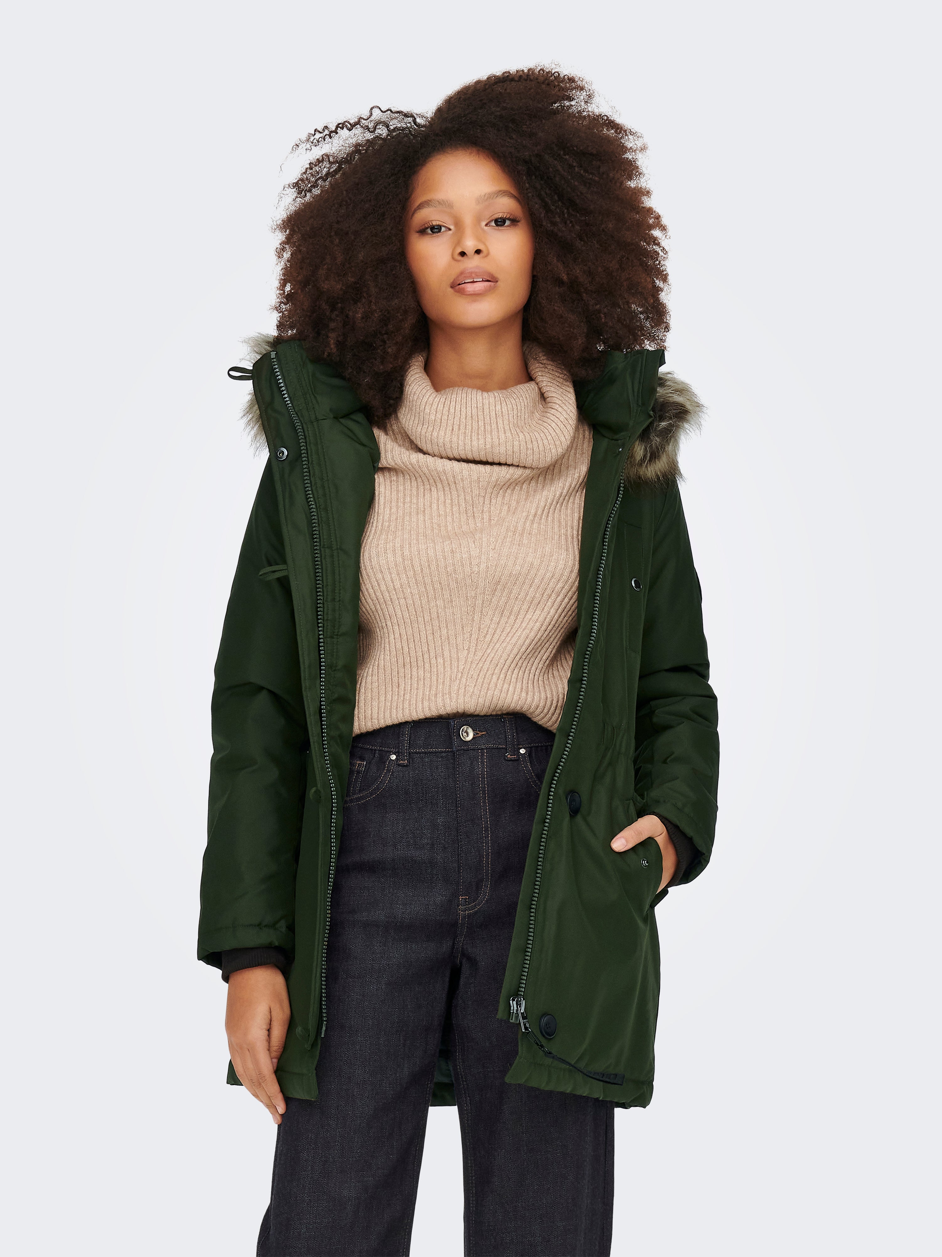 ONLIRIS Langer Parka Rosin