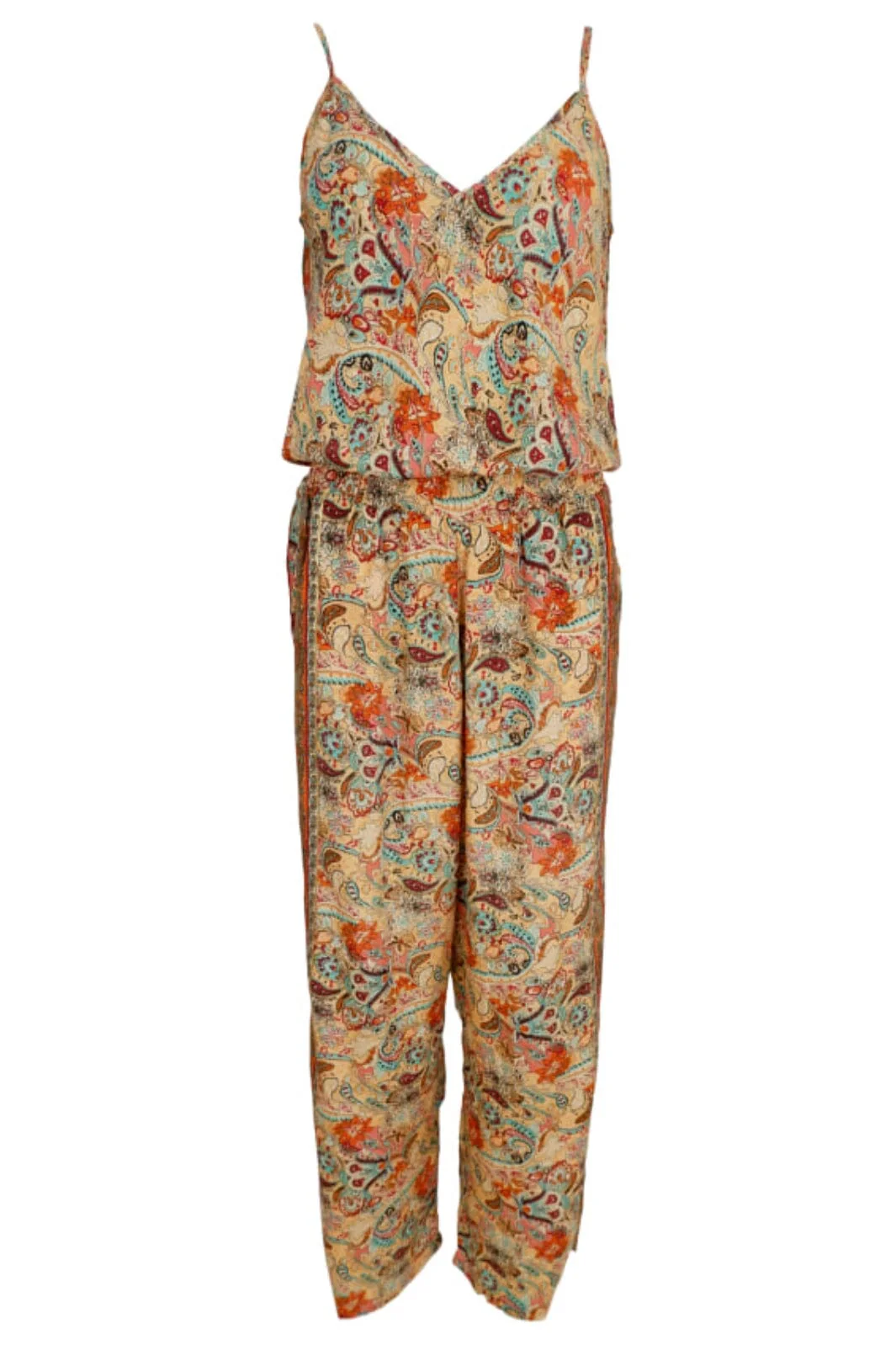Black Colour Bcluna Ella Jumpsuit botanical peach