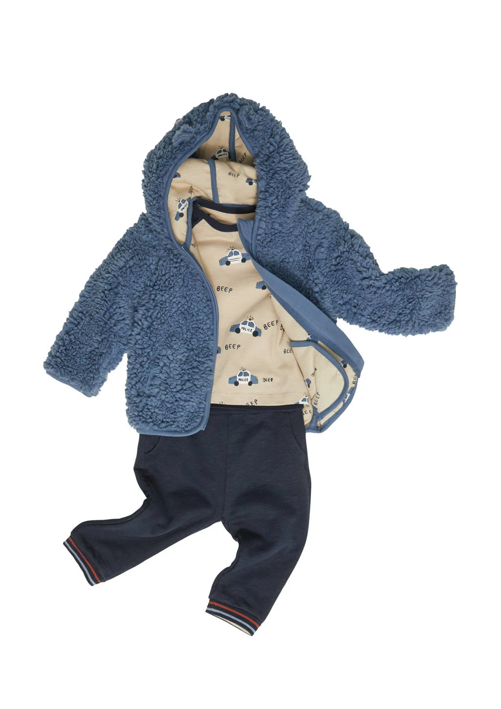 s.Oliver baby teddy tussenjas lichtblauw