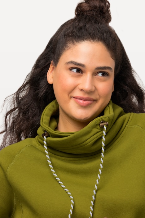 Sweatshirt, weiter Stehkragen, Taschen, Raglan-Langarm