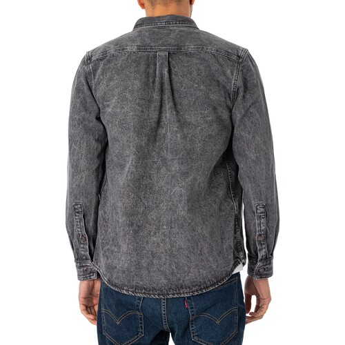 BOSS - Chaqueta Vaquera Epaz Gris