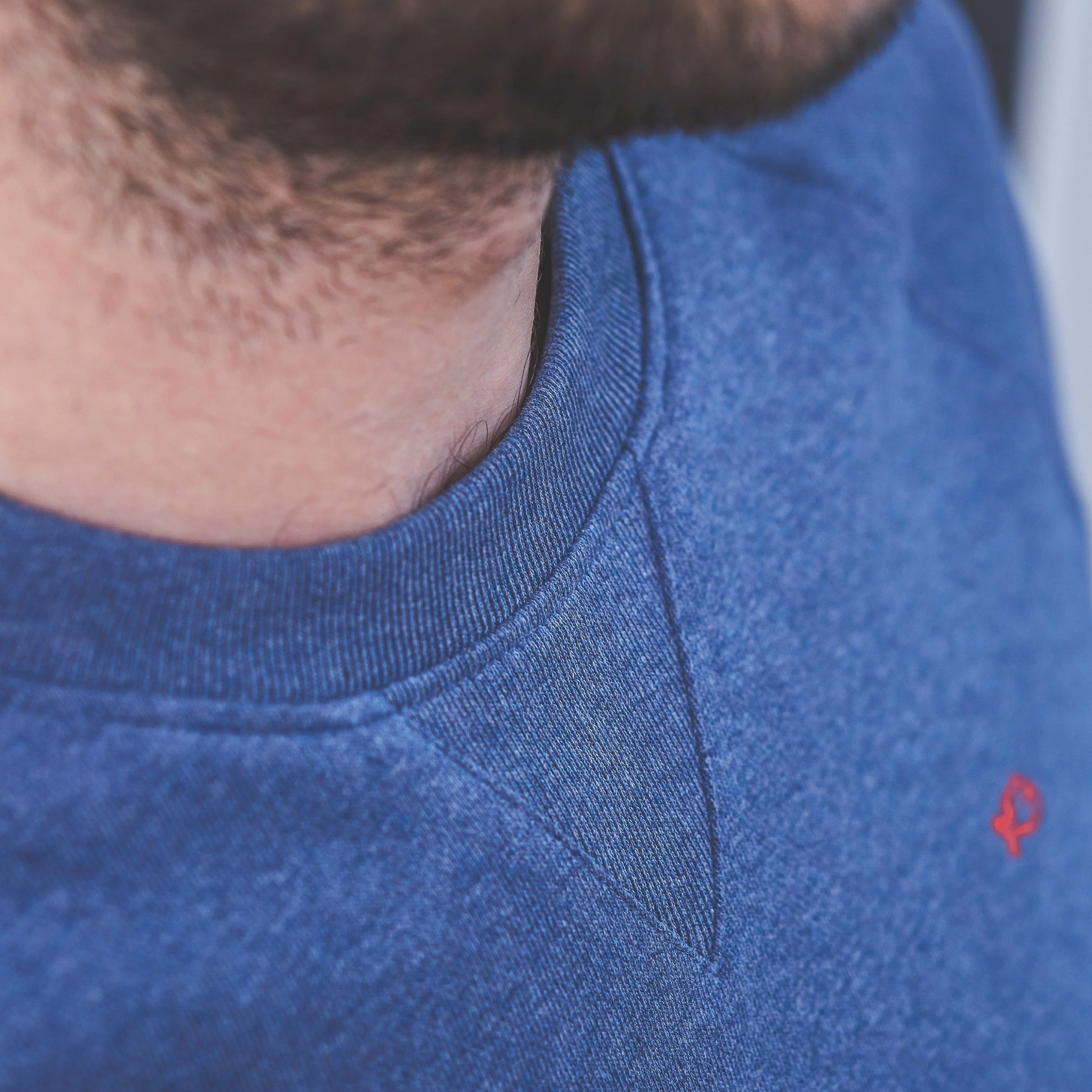 Sweatshirt casual en coton biologique | Bleu