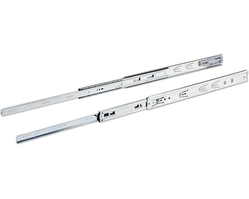 Ladegeleider, volledig uittrekbaar, 500 mm, met soft-close mechanisme, verchroomd, 9126923, 2 stuks