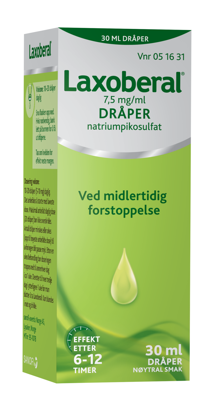 Laxoberal Dråper 7,5 mg/ml