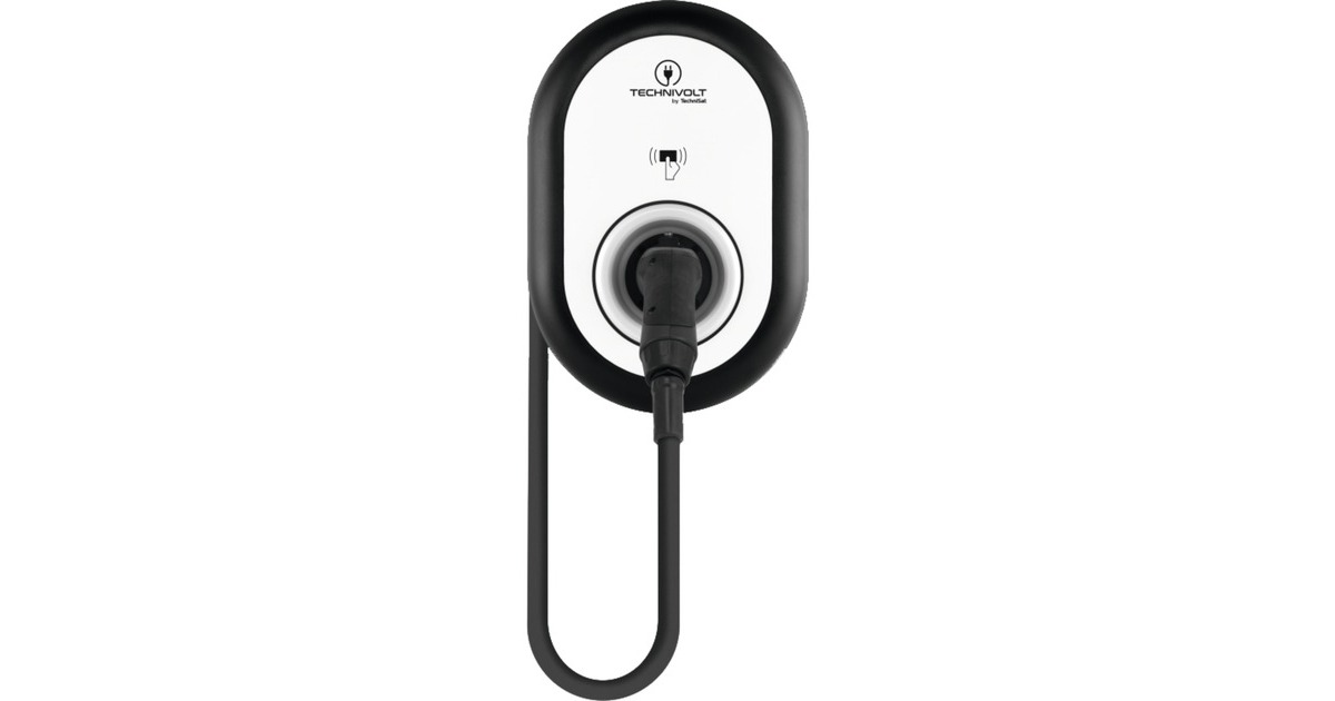 TechniSatTECHNIVOLT 101                11 KW laadpaal  (Zwart/wit, 11 kW, 5 m kabel, RFID)