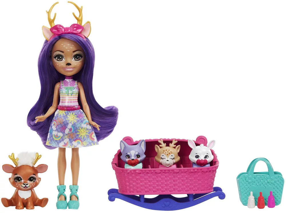 ENCHANTIMALS -MEILLEURS AMIS DES BEBES 15 CM -  POUPEE  DANESSA DEER ET SPRINI