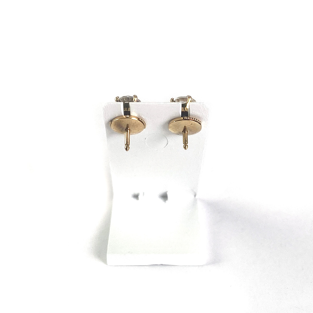 Boucles d'oreilles d'occasion or 750 jaune diamant