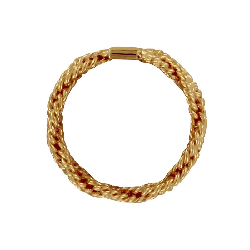 Bague Plaqué Or Large Torsade