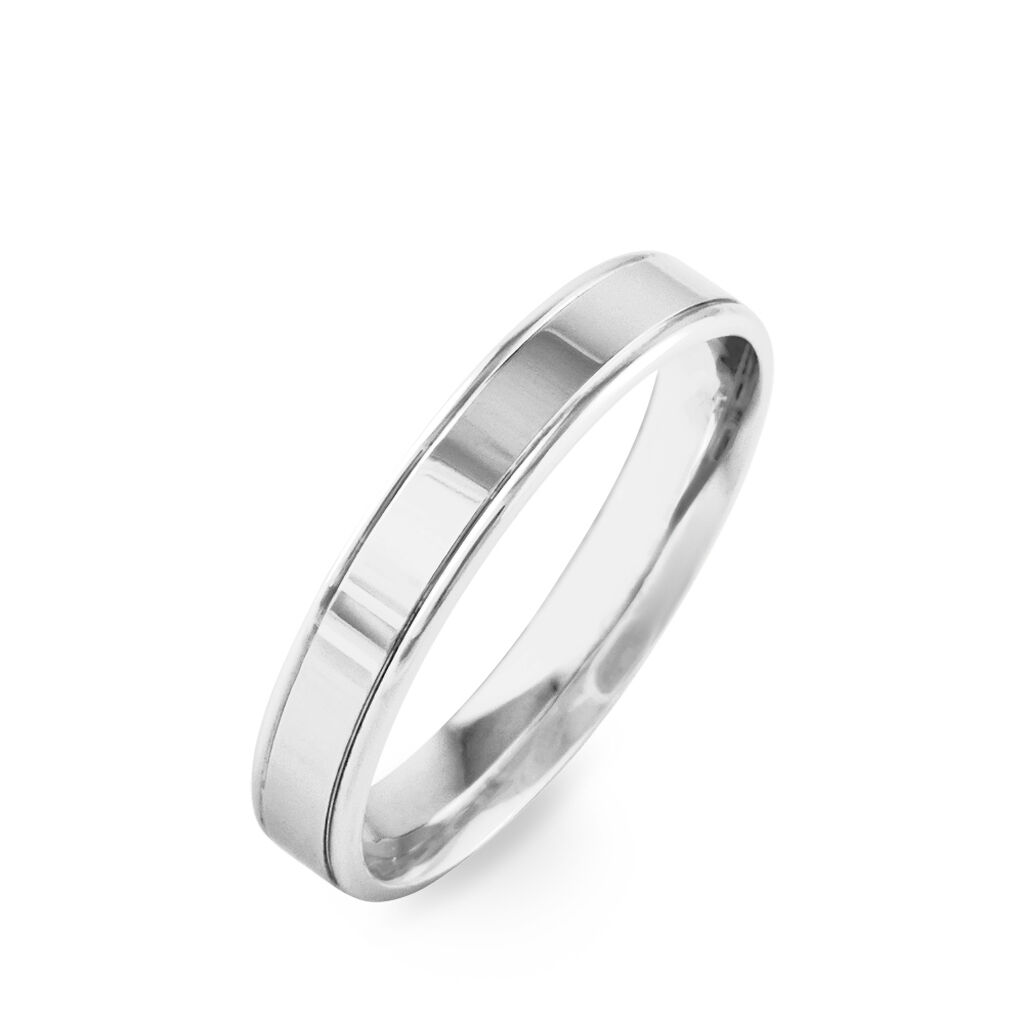 Alliance Beatrice Ruban Plat Or Blanc