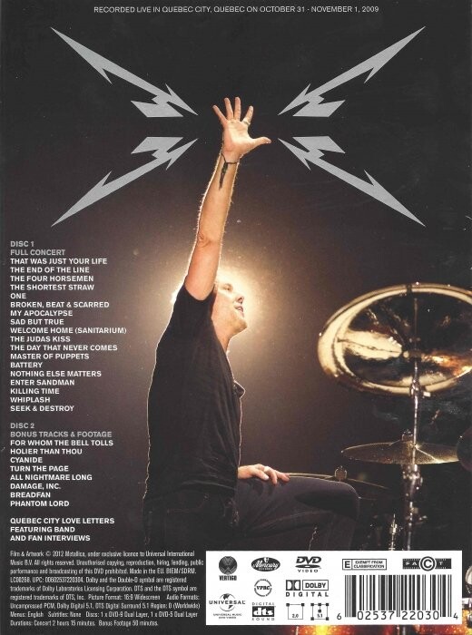 Metallica - World Magnetic - Live Quebec - DVD
