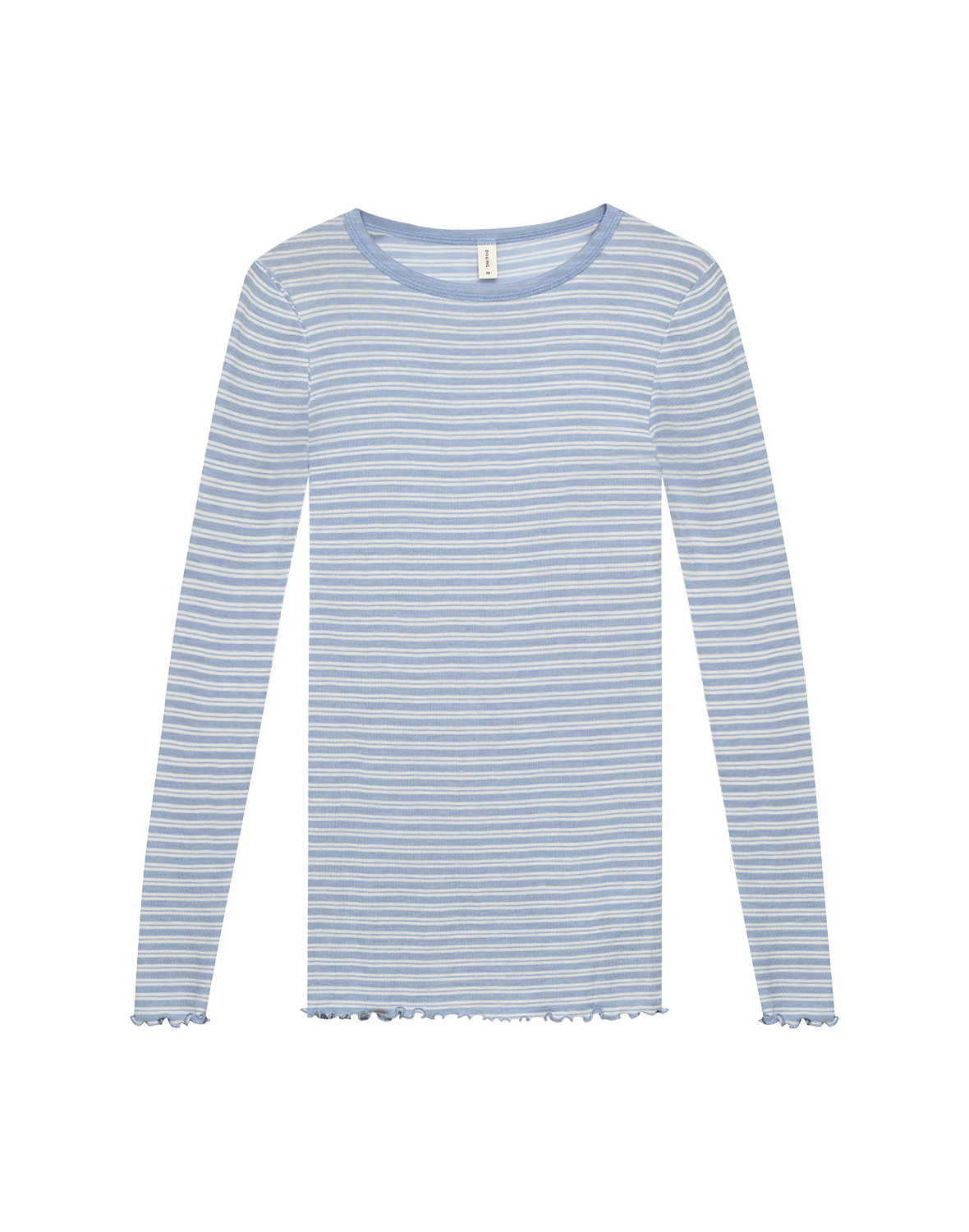 Shirt met ruches van merinowol/zijde voor dames