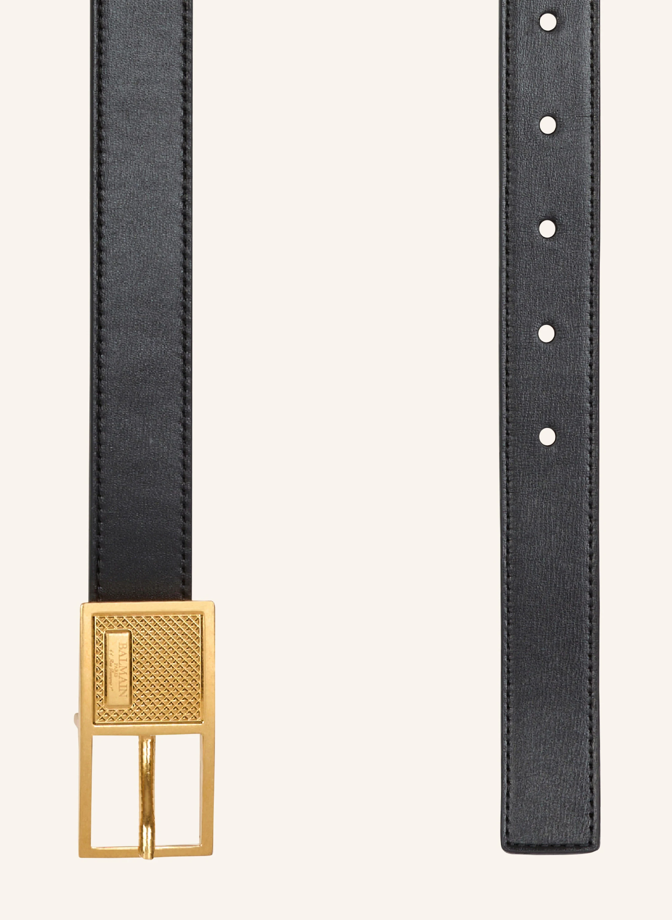 BALMAIN Schmaler Gürtel Signature aus Kalbsleder