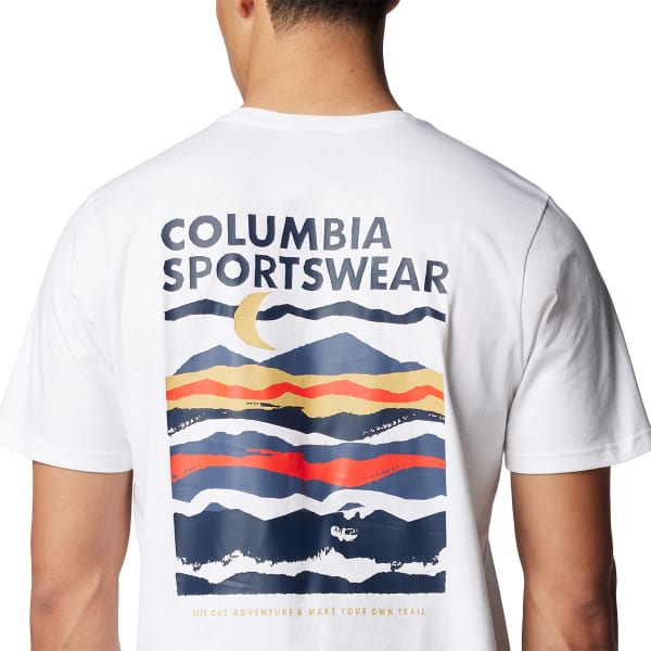 T-shirt COLUMBIA EXPLORERS CANYON BACK SHORT SLEEVE TEE WHITE/TORN MOONSCAPE