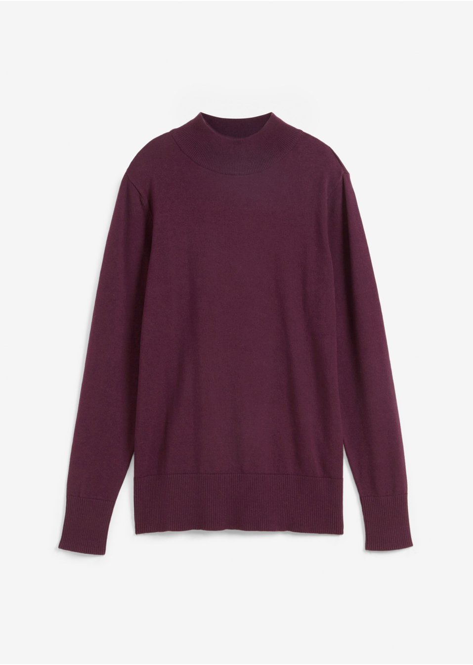 Pull basique en fine maille à col montant