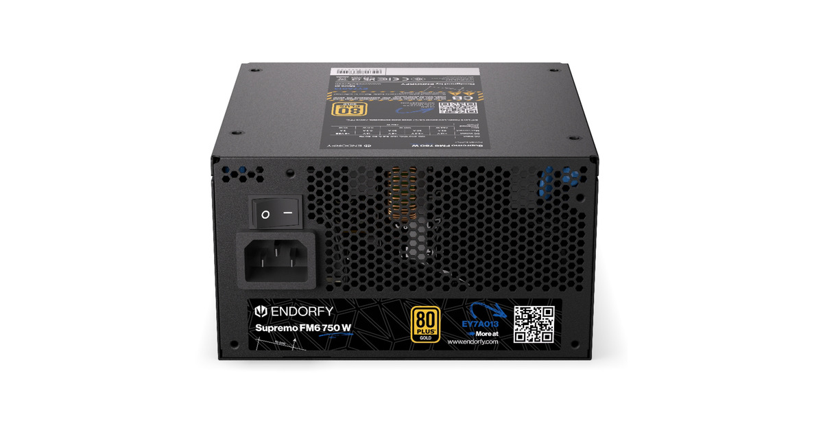 ENDORFYSupremo FM6 modulaire 750 watt voeding   (Zwart, 1x 12V-2x6, 3x PCIe)