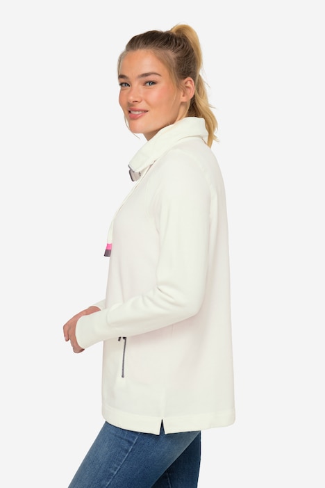 Sweatjacke, Stehkragen, Zipper, Langarm