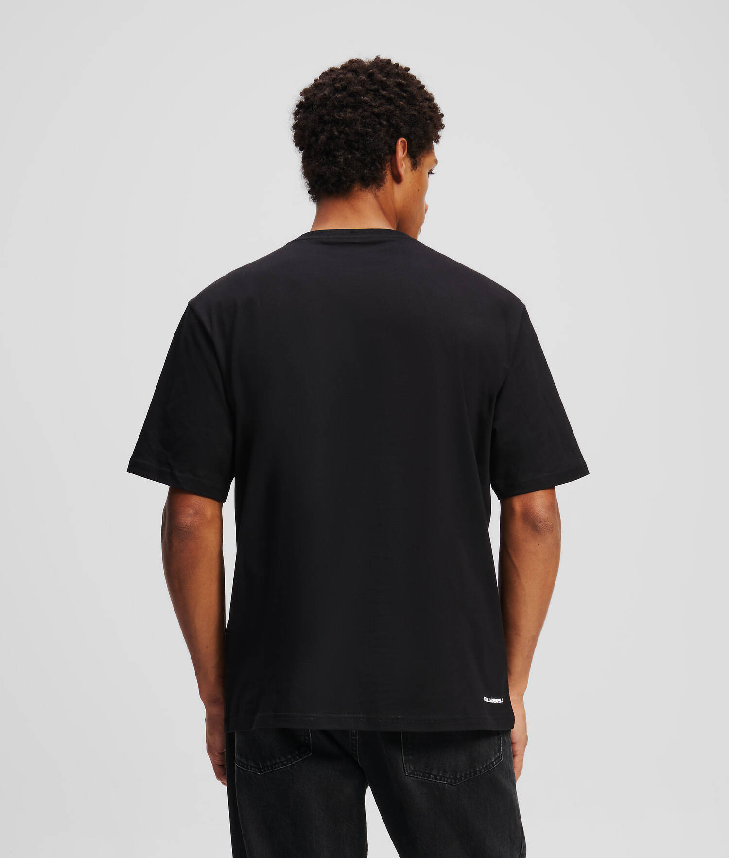 T-SHIRT À POCHE AVEC MOTIF PARTIELLEMENT CACHÉ IKON - Noir