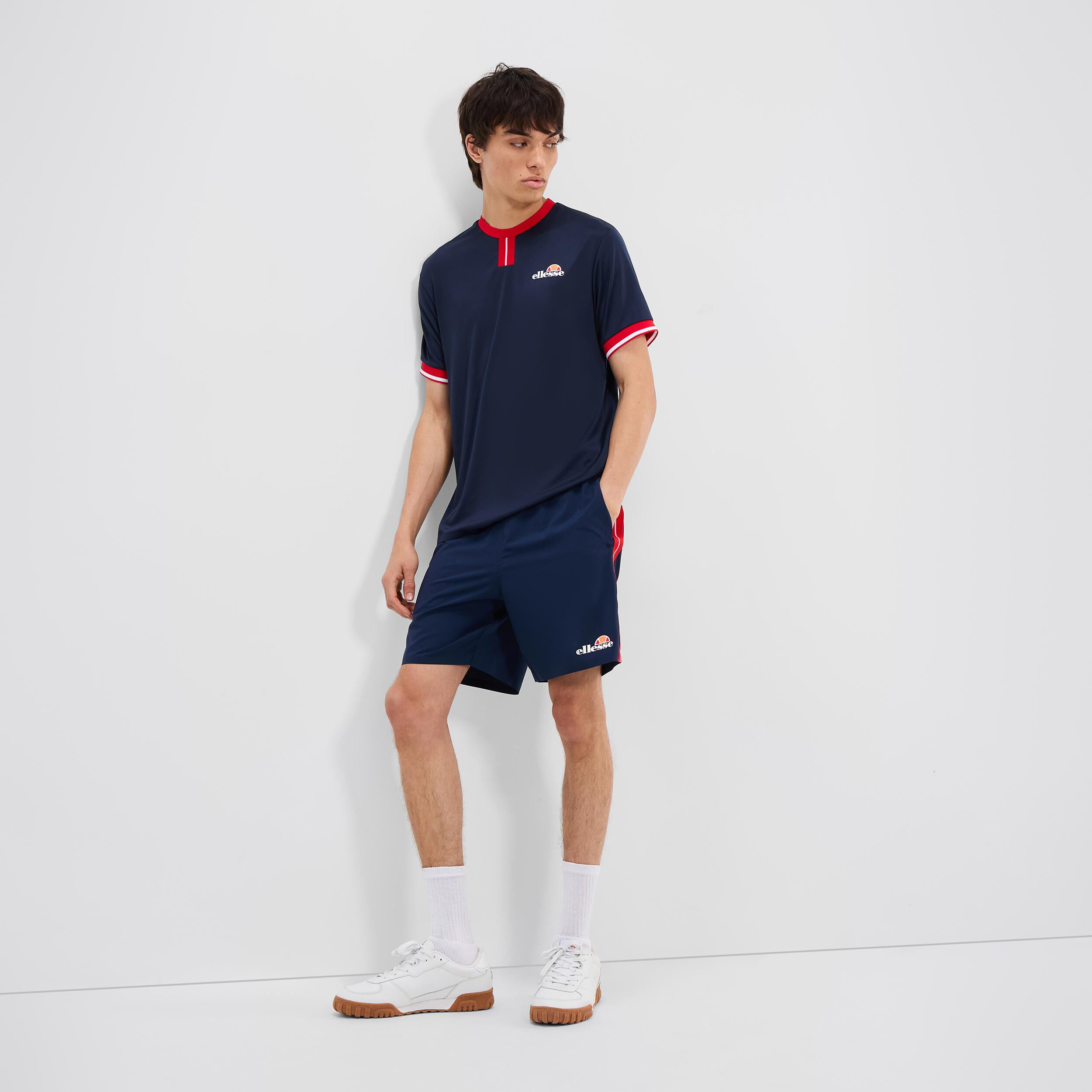 Ellesse Clinton T-shirt Hommes - Bleu Foncé , Rouge