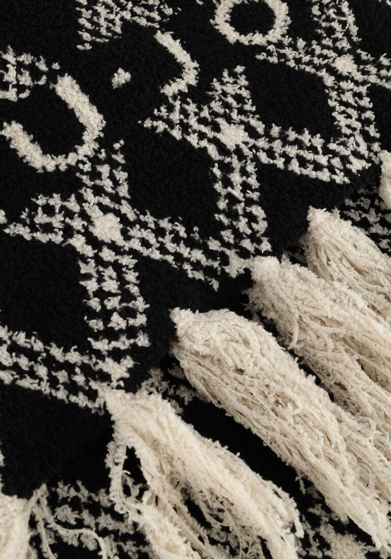 LIU JO zwarte liu jo sjaal serie rombo logo scarf