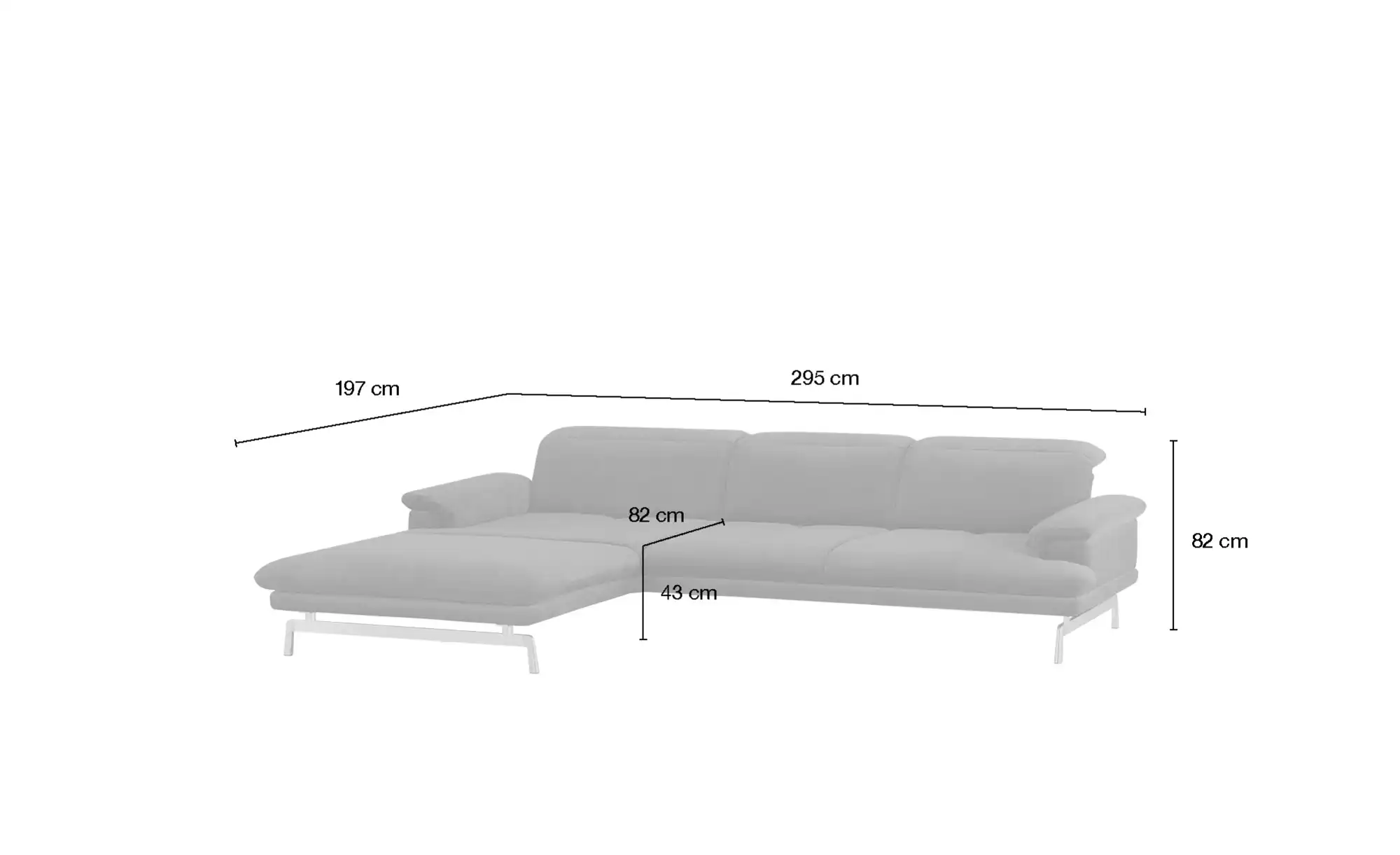 JOOP! Ecksofa Velours Studio 8153