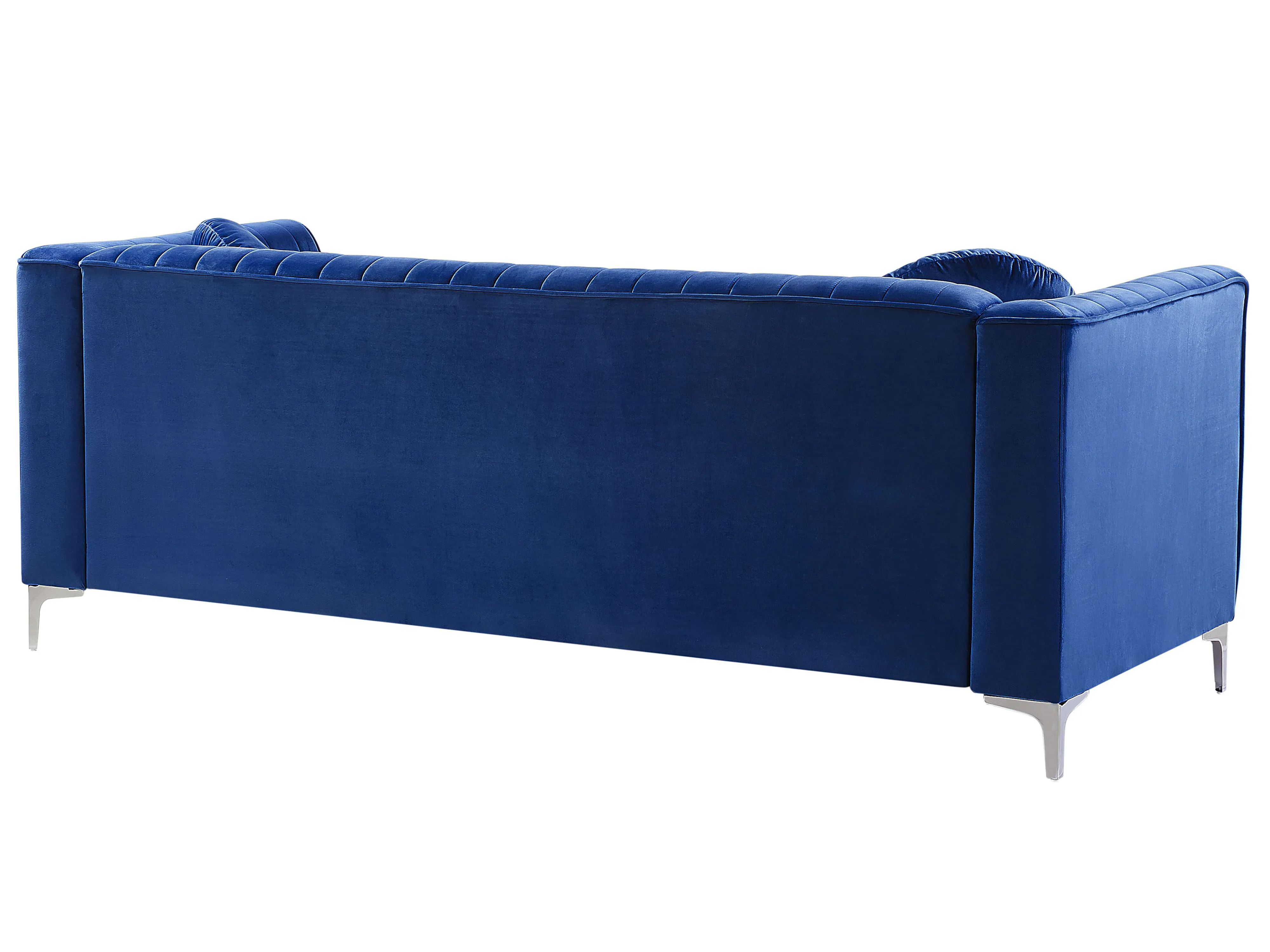 Hoekbank 3-zits TIMRA Fluweel Marineblauw linkszijdig